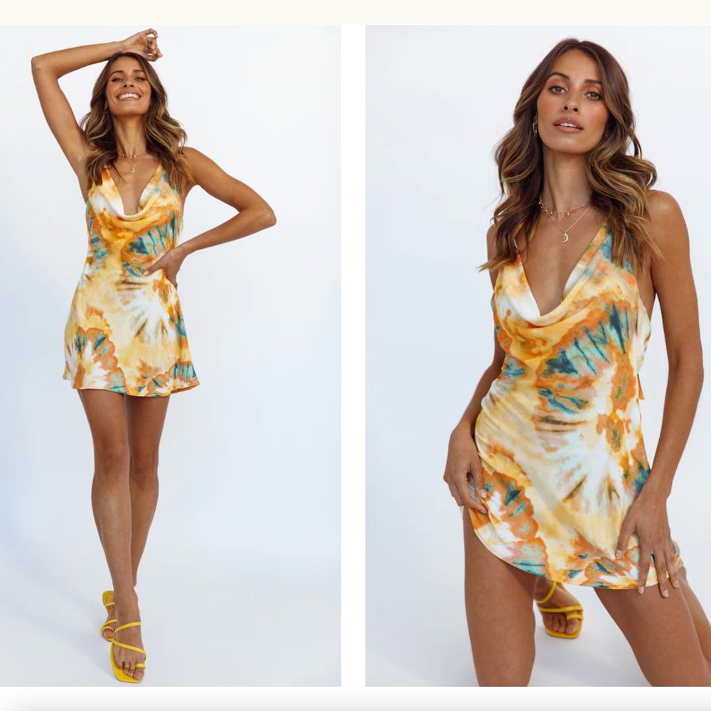 Amalfi Way Tie Dye Mini Dress